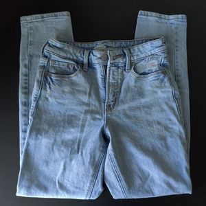 Old Navy Power Straight High Rise light wash jeans